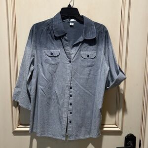 Hannah Blue Striped Ombré Shirt